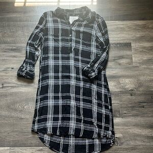 SO Black Plaid Short Dress Size Small